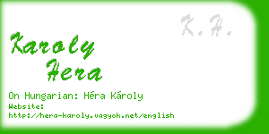 karoly hera business card