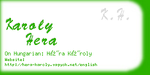 karoly hera business card